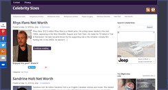 Desktop Screenshot of celebritysizes.com