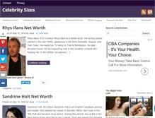 Tablet Screenshot of celebritysizes.com